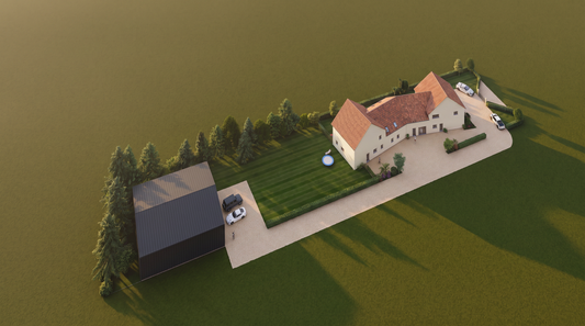 Construction d'une maison individuelle avec bâtiment annexe à Villeneuve-les-Bordes (77)