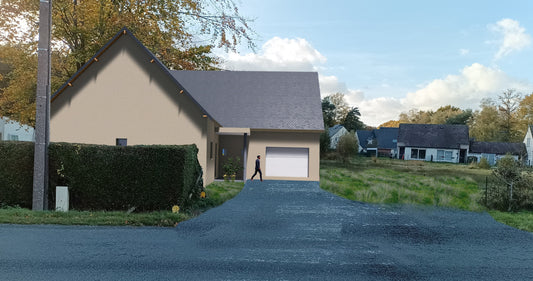Construction d'une maison individuelle avec garage intégré - La Ferté-en-Ouche (61) - Les Ateliers Lemercier